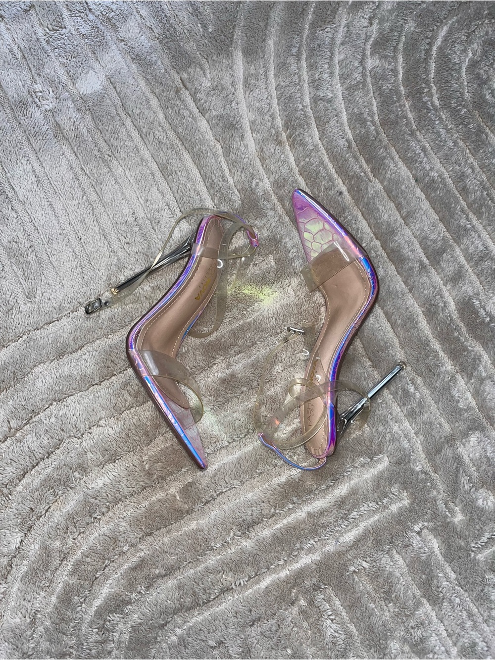 Clear Iridescent Heels